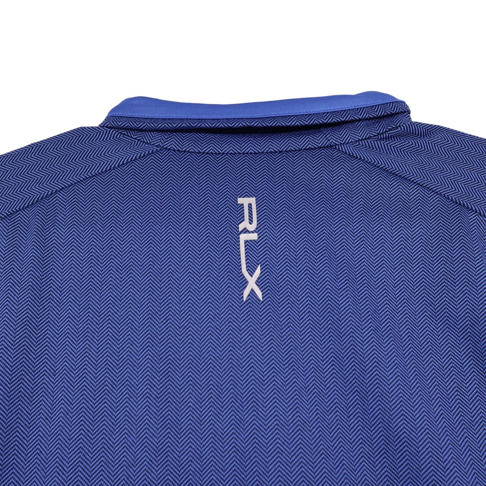 RLX Ralph Lauren Mens Blue Herringbone Quarter Zip Pullover Jacket Size Medium - Picture 4 of 10